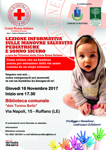Lezione informativa sulle Manovre Salvavita Pediatriche