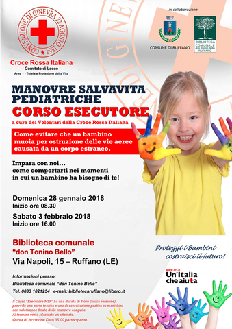 Corso esecutore sulle manovre salvavita pediatriche