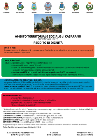 ReD - reddito di dignita'